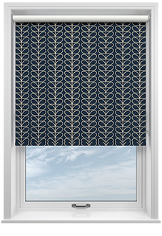 Orla Kiely Linear Stem, Navy Whale - Roller Blind